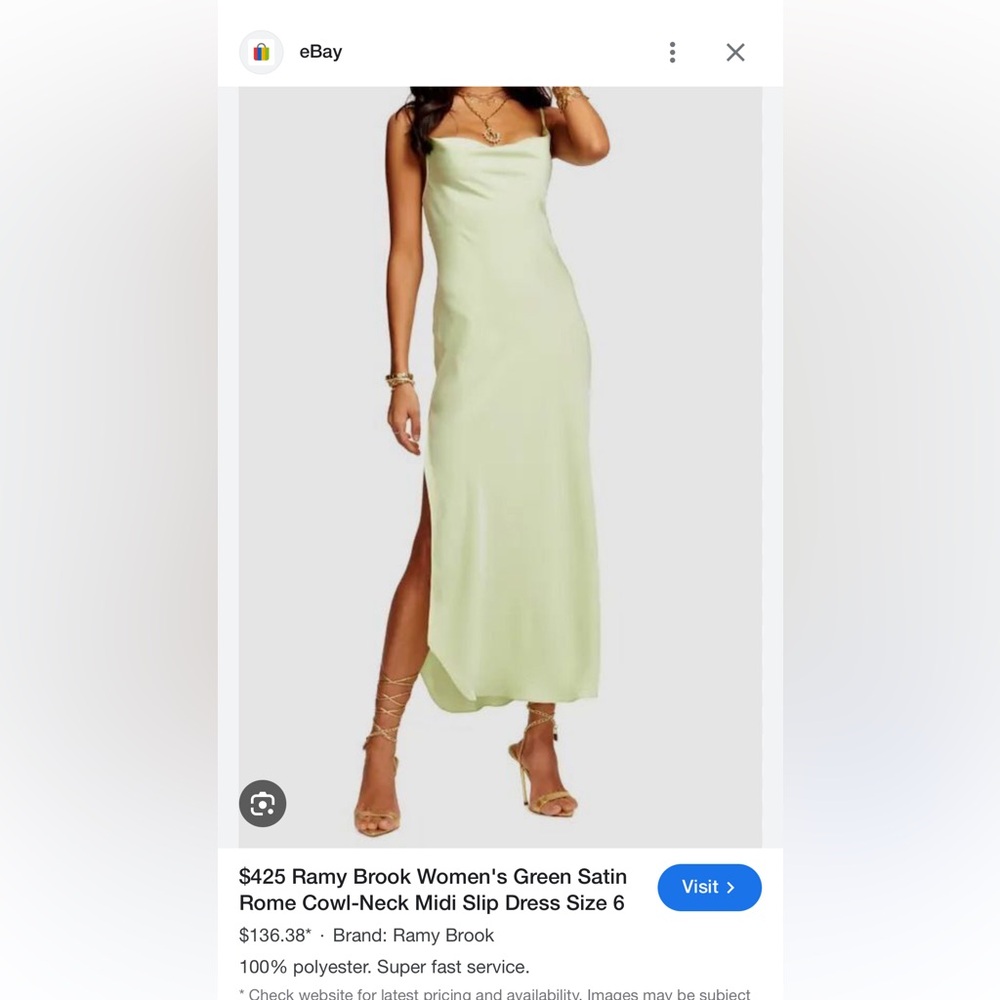Lime green army brook slip dress